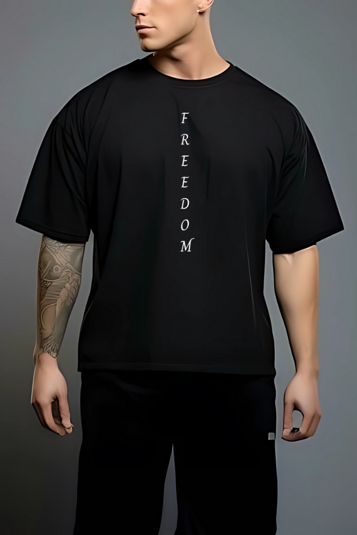 Freedom Gone Wild Oversized Graphic T-Shirt – Spiked Bear Streetwear Drop