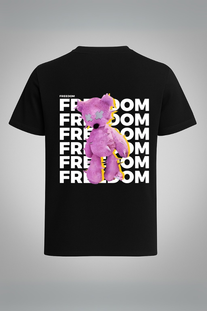 Freedom Gone Wild Oversized Graphic T-Shirt – Spiked Bear Streetwear Drop