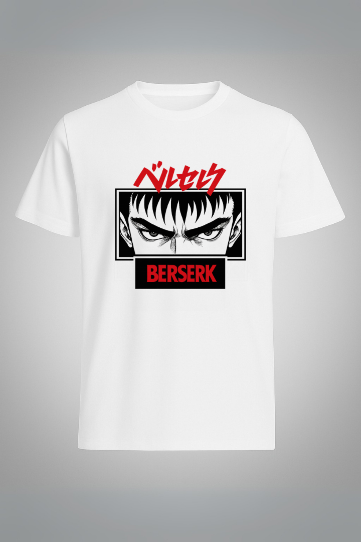 Guts Unleashed Oversized Anime T-Shirt – Berserk-Inspired Streetwear